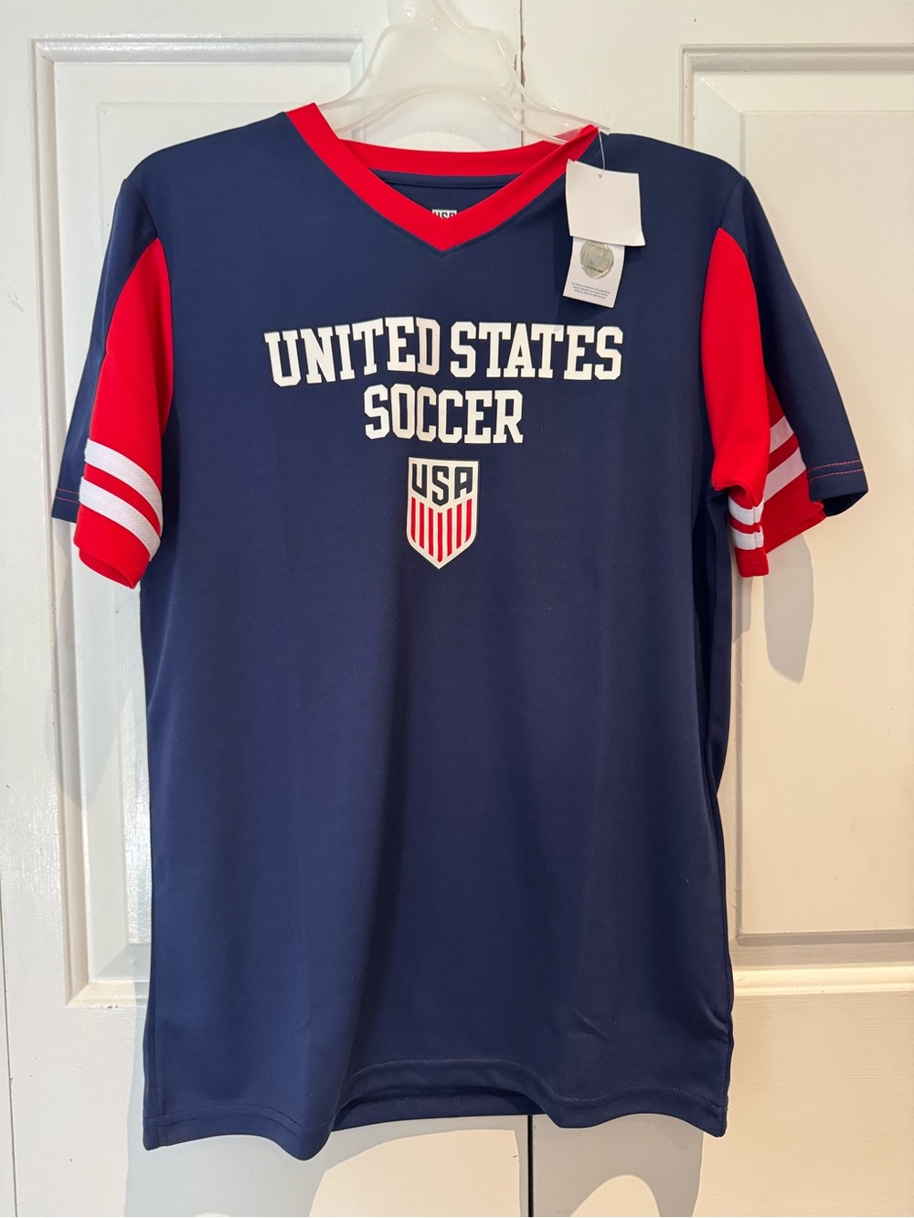 United States Soccer Youth Navy & Red Short Sleeve Jersey XL 16-18